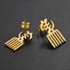 Anniyo African Ancient Cultural Symbol Stud Earrings Stainless Steel Akofena Adinkra Gye Nyame Sankofa Ethnic Jewelry #325101 5