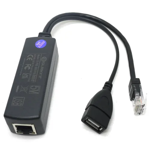 DSLRKIT 태블릿용 액티브 PoE 분배기, USB A 타입, 암컷 802.3af, 48V-5V, 5.2V, 2.4A 3