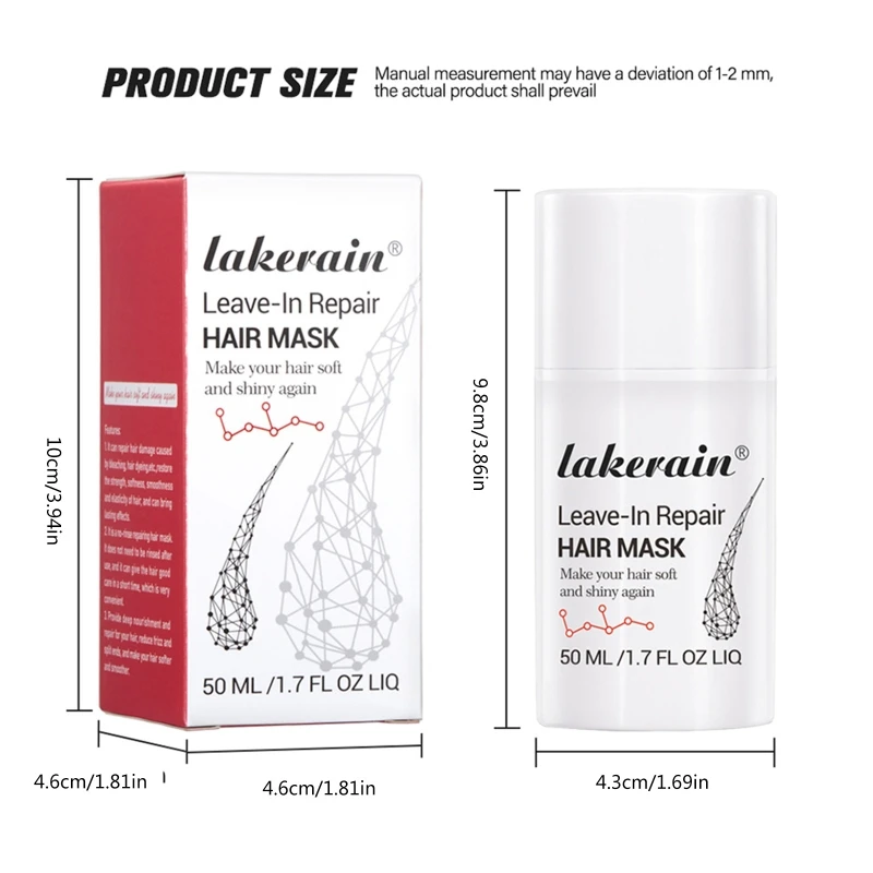 

No Wash Hair Mask Deeply Nourishing Hair Mask Easy to Use for Varioue Hair Type Dropship