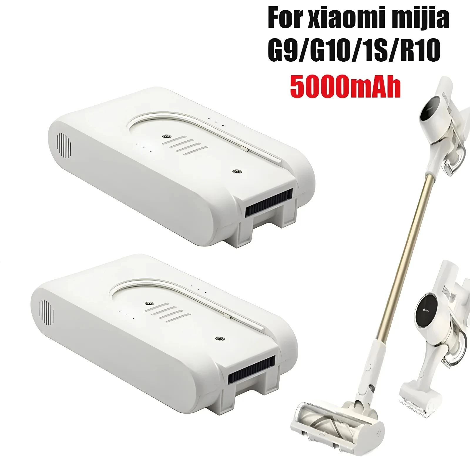 

25.2V 5000mAh Rechargeable Lithium-Ion Battery Pack for Xiaomi Mijia G9 G10 Wireless Vacuum Cleaner 3000mAh Accessories