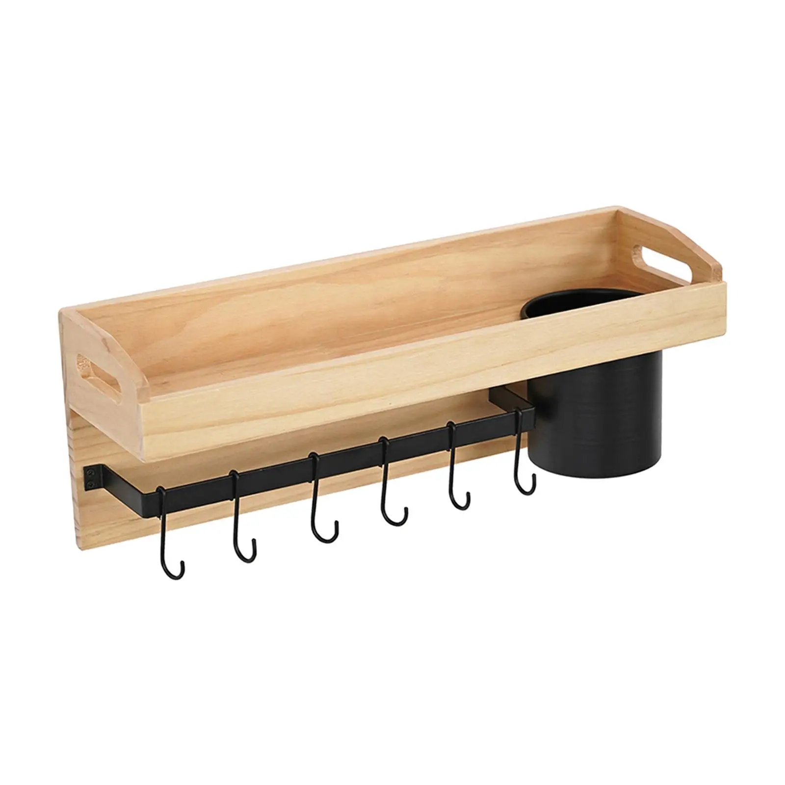 

Kitchen Wall Shelf Removable Hooks Coat Hooks Floating Shelves Utensil Rack Cutlery Holder for Living Room Kitchen Bedroom Bar