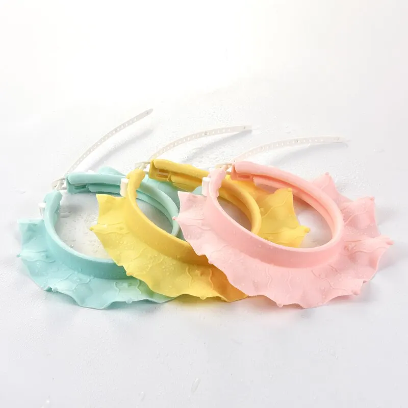 Hair Wash Hat Baby Shower Cap Adjustable Hair Wash Hat for Newborn Infant Ear Protection Safe Children Kids Shampoo Shield Bath Head Cover