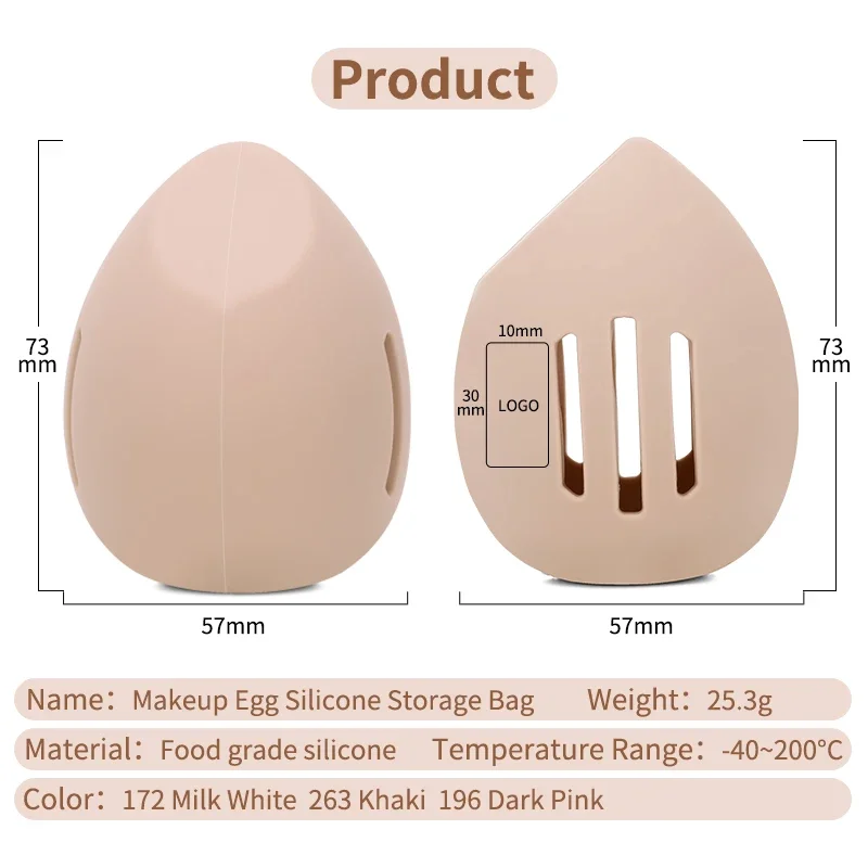 1Pcs Makeup Sponge Holder Eco-Friendly Silicone Multi-hole Beauty Egg Storage Case Travel Protable Cosmetic Puff Holder Box