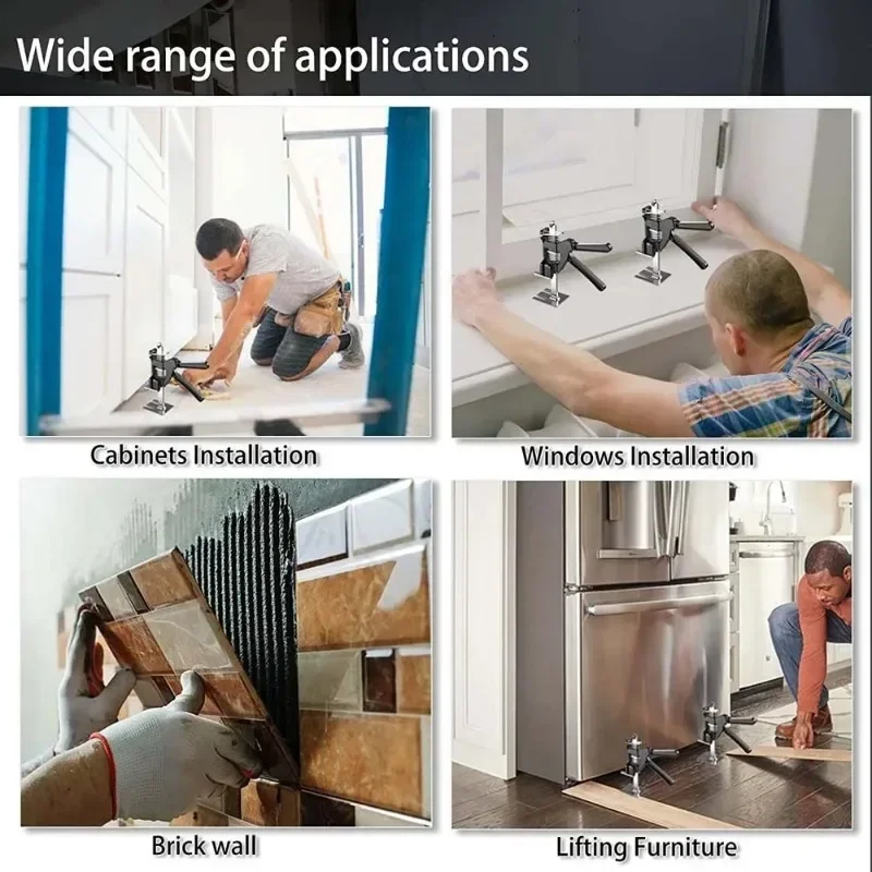 2PCS New Hand Lifting Tool Labor-Saving Arm Jack Door Panel Drywall Lifting Cabinet Board Lifter Tile Height Adjuster