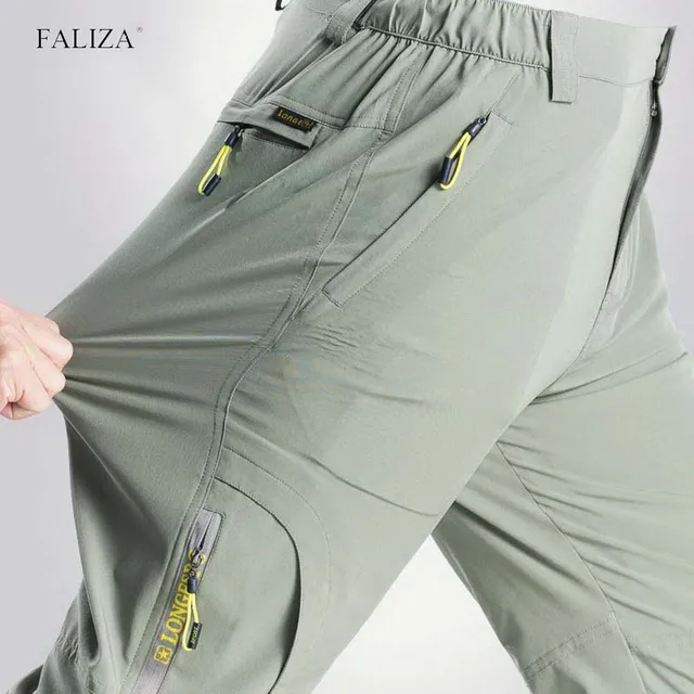 FALIZA Stretchable Mens Cargo Pants Summer Men Casual Pant Quick Dry Outdoor Hiking Trekking Tactical Male Sports Trousers PA65 1