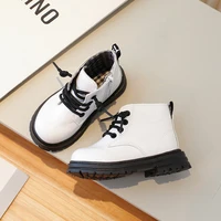 Fashion Kid Chelsea Boots Girl British Style Child Shoe Ankle PU Leather Boot Autumn Spring Waterproof Boy Shoe Boot 6