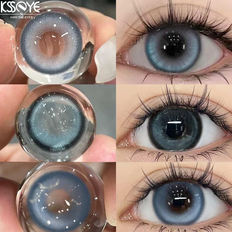 KSSEYE 2PCS Contact Lenses for Eyes Korean Lens High Quality Natural Pupils Blue Contact Lens Cosmetics Brown Lens Free Shipping