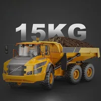 Large RC Truck Boy Toys 1:20 Double Rc Dumper Cars Trucks Remote Wireless Car Tractor Articulated Dump Engineering Car Toys Gift 2