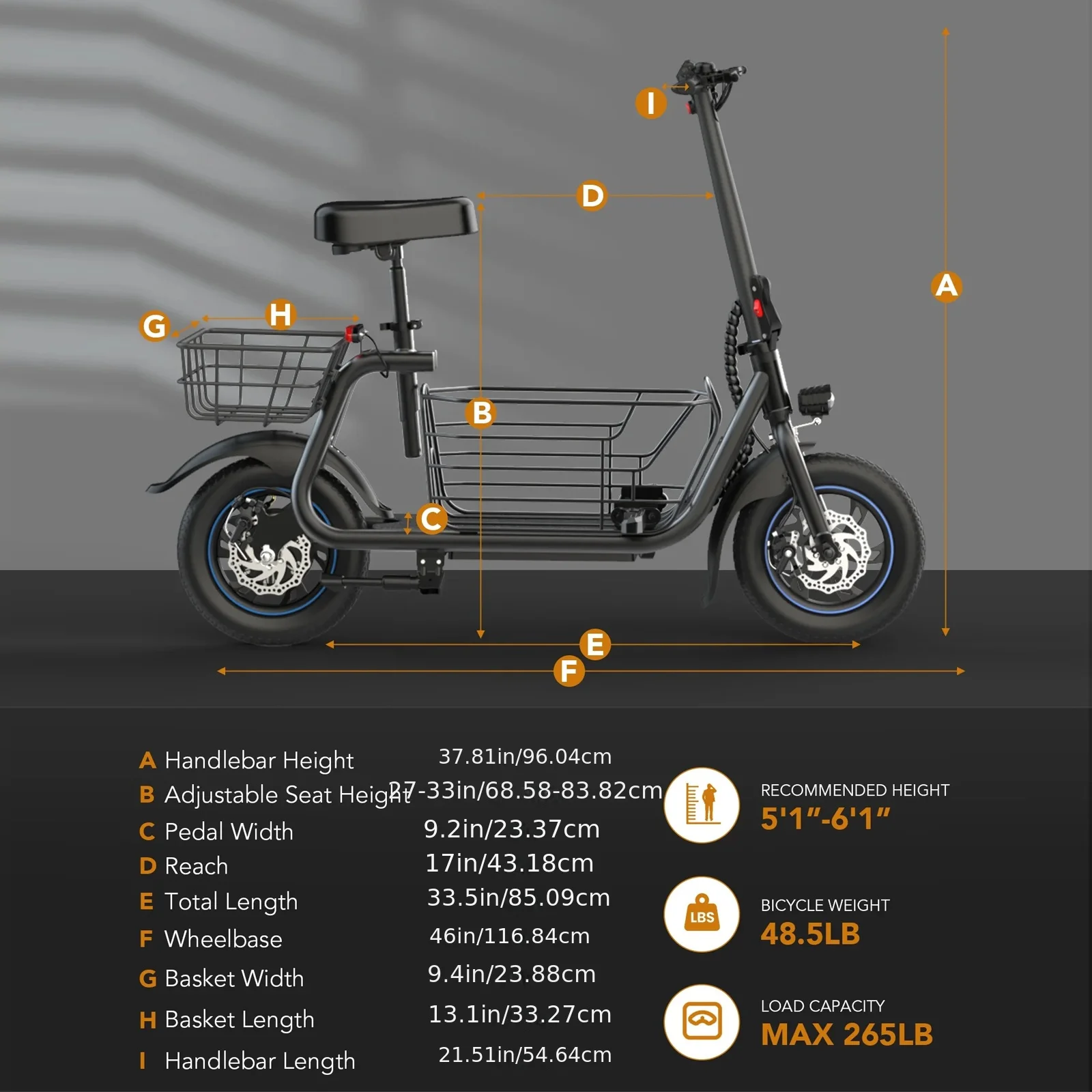 Gyroor Electric Scooter with Basket for Pet, 3 Riding Modes Foldable Electric Scooter for Adults-up to 20 Miles 18.6MPH