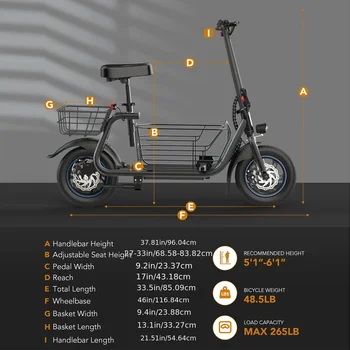 Gyroor Electric Scooter with Basket for Pet, 3 Riding Modes Foldable Electric Scooter for Adults - up to 20 Miles 18.6MPH 2