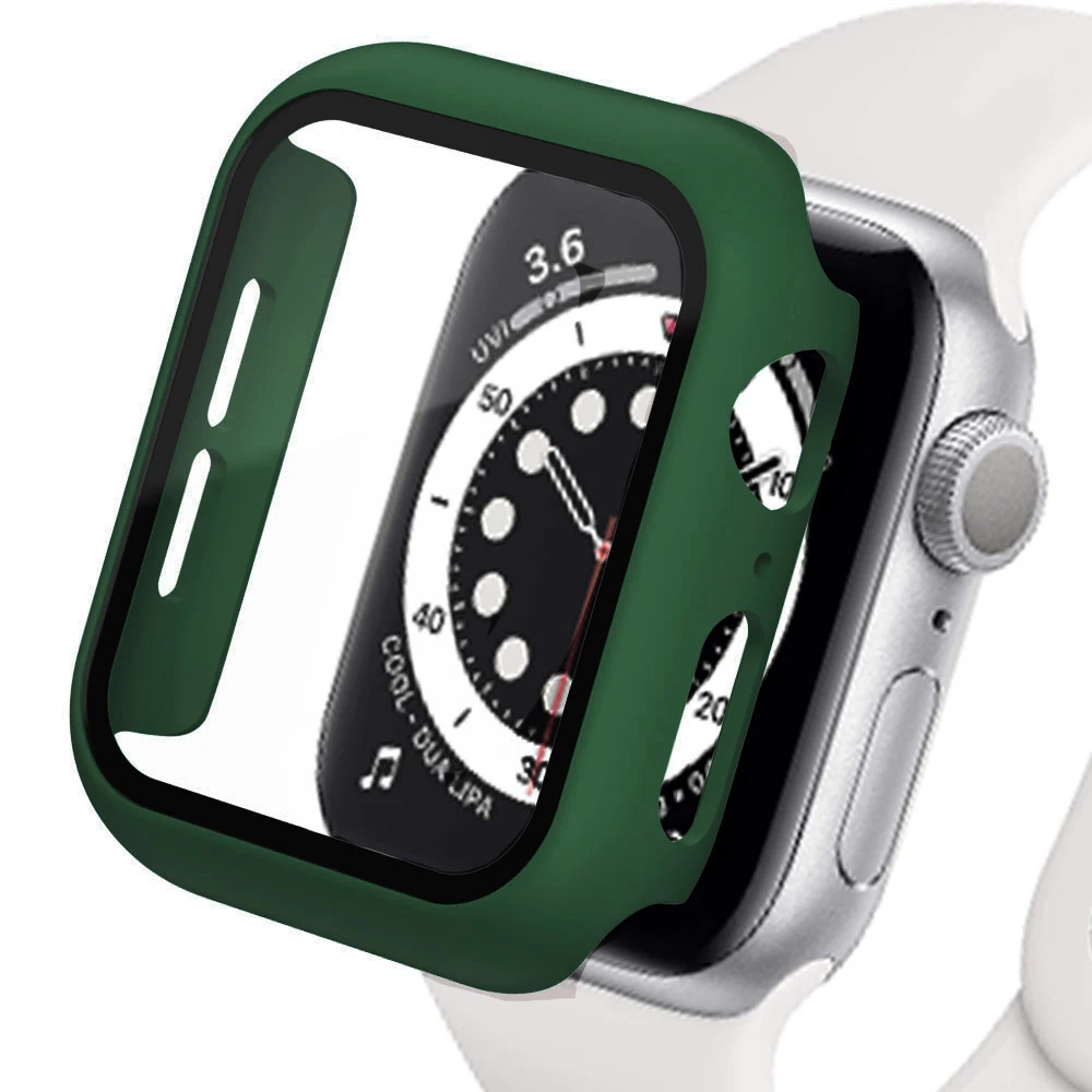 Premium Screen Protector and Case for Apple Watch with Glass Cover