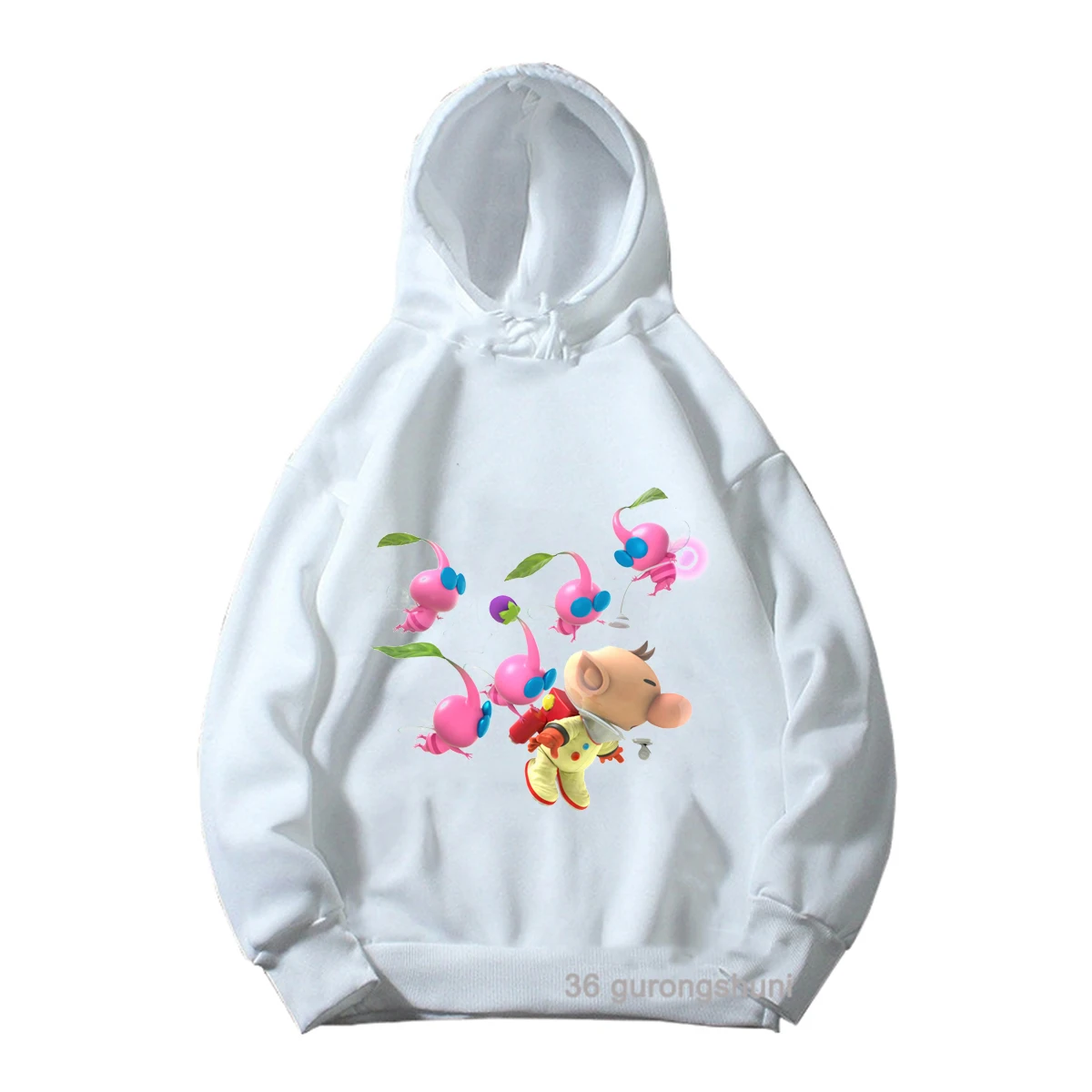 New Boys\' Hoodie Funny Video Game Pikmin 4 Cartoon Children\'S Long Sleeve Sweatshirt Fashion Girls\' Spring And Autumn Hoodie Top