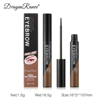 Heallor Tear-off Eyebrow Gel Semi-permanent  Eye Brow Tattoo Tint Long-lasting Waterproof Dye Eyebrow Gel Cream Mascara Makeup C - Thumbnail 3
