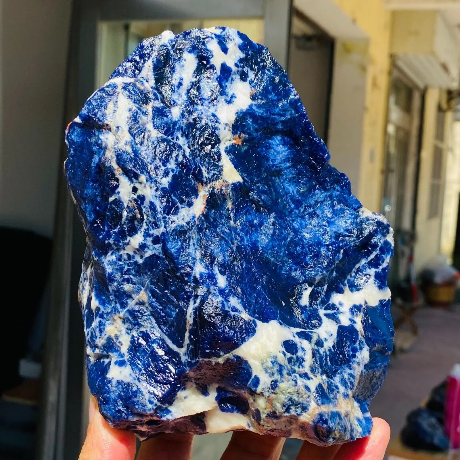 

Large Blue Sodalite Rock Crystal Gemstone Healing Rough Mineral Specimen