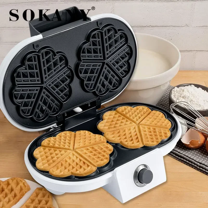 Houselin Belgian Waffle Maker, Waffle Iron with Easy to Clean Non-Stick Surfaces, Classic 1