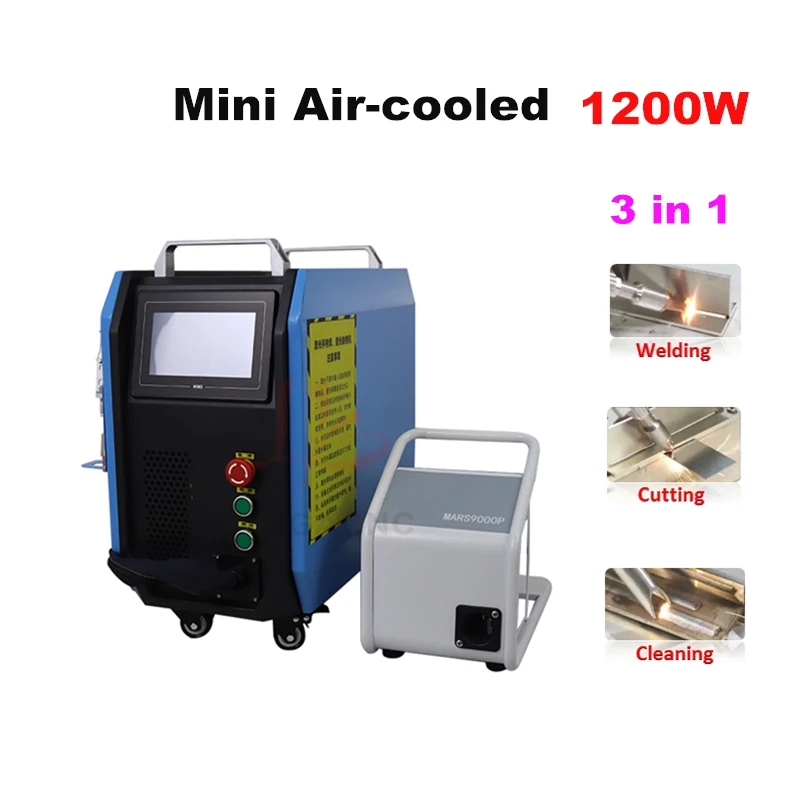 Air Cooled Handheld Laser Welder Machine 800W 1200W 3 in 1 Welding Cleaning Cutting Soldering Laser Welder Rust Removal Welding