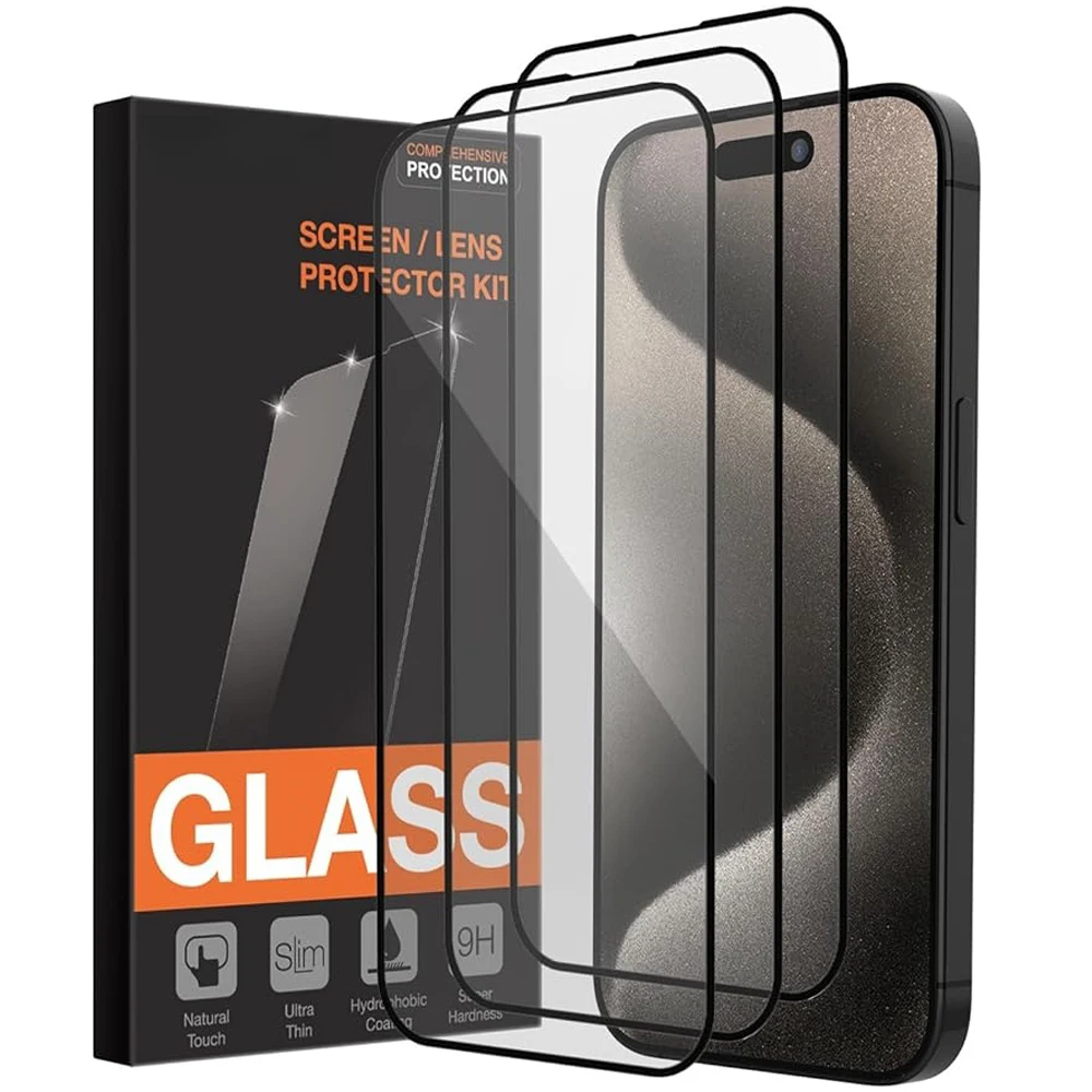 3 Pack Tempered Glass Screen Protectors for iPhone
