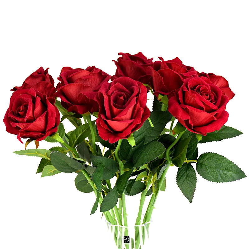 5Pcs Rose Bouquet Artificial Flowers Branch Silk Green Leaf For Home Vase Decor Wedding Birthday Party Valentine