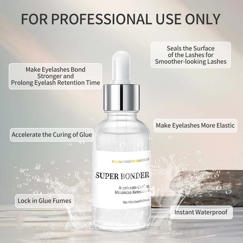 15ml Lash Super Bonder for Lash Extensions Korean Makeup Quick Drying Long Last Grafting Eyelash Glue Eyelash Super Bonder eyelash glue