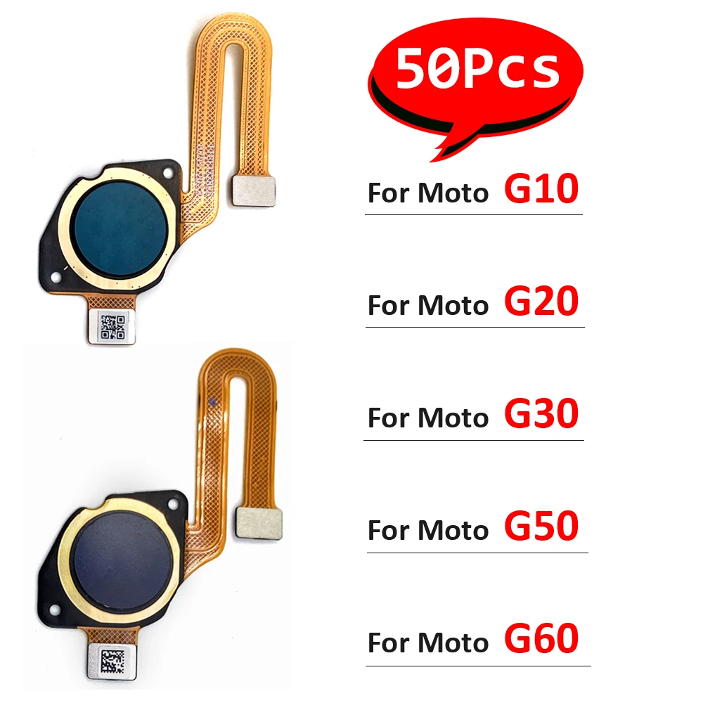 

50 шт., новый протестированный сканер для Moto G10 G20 G30 G50 G60, сканер ID Home Button, сканер отпечатков пальцев, функция распознавания клавиш, гибкий кабель