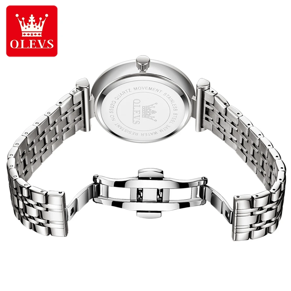 OLEVS Brand New Fashion Quartz Watch for Men Luxury Gold Stainless Steel Strap Waterproof Simple Mens Watches Relogio Masculino