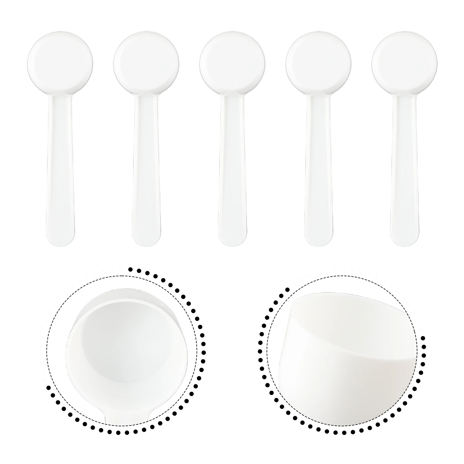 50/100pcs 5g Reusable Food Grade Spoon For Milk Powder Coffee Powder Seasoning PP Material Spoon Kitchen Tools kitchen measuring spoons measuring spoon set