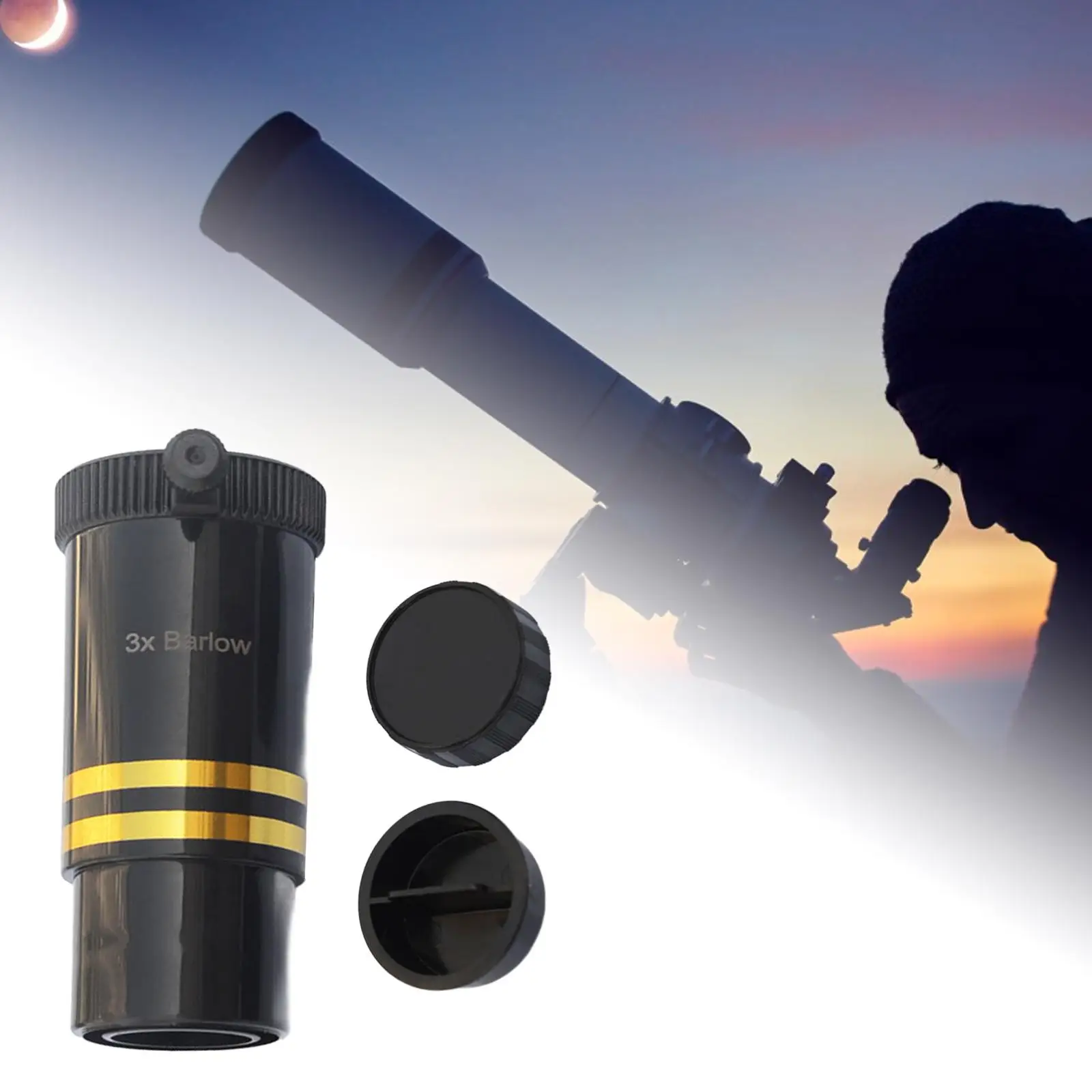 3x Barlow Lens Magnification for Telescope Eyepiece 1.25inch Telescope Accessory for Astronomy Astronomical Visual Photography