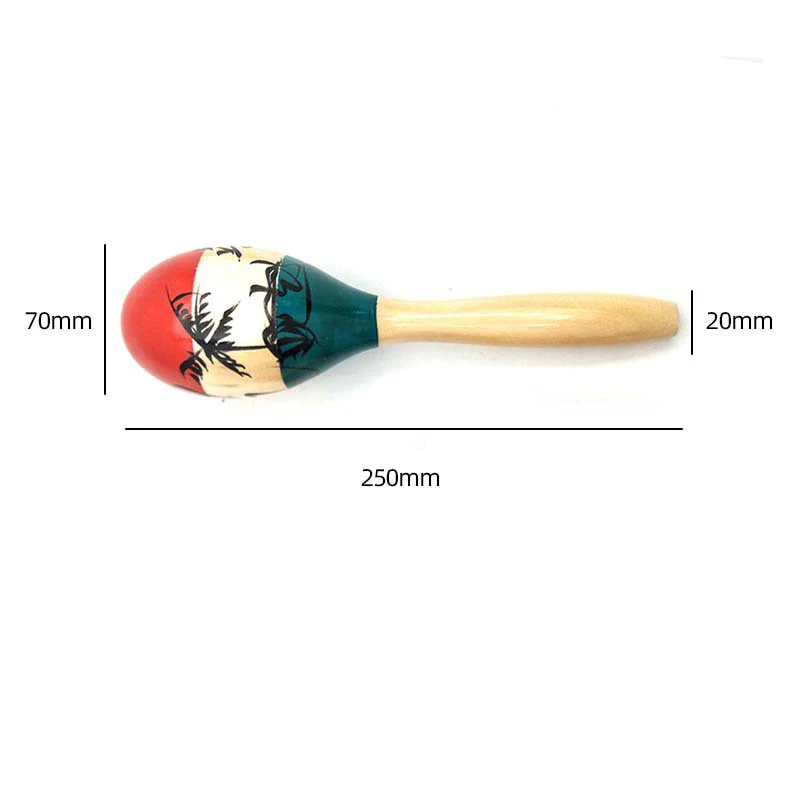 1pc Colour Wood Sand Hammer Maracas Wooden Tropical Party Percussion Shakers Wooden Sand Hammer Musical Shaker Toy Gifts