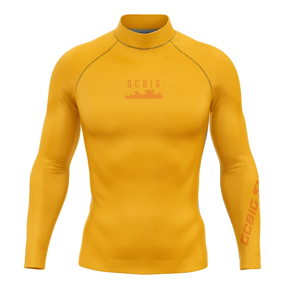 Men Long Sleeve Surfing Rash Guard Summer Surf Clothes T-shirt Swimwear Swim Floatsuit Beach Blacks Tops Uv Swimming Diving Suit 3