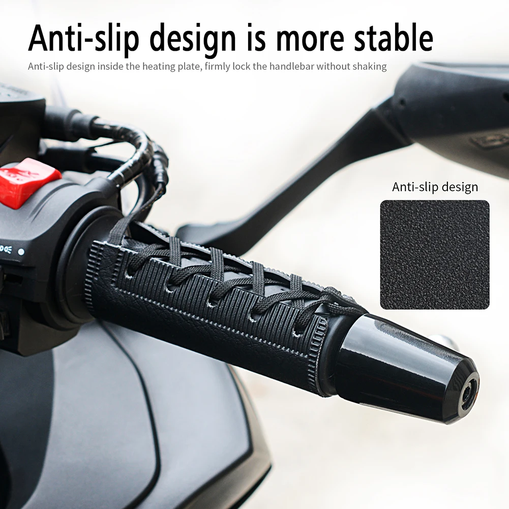 Noir 2pcs Moto Chauffage électrique Guidon Couvertures avec Contrôle de  commutateur Usb Charge Scooter Poignées chauffées Couvrent Guidon Manches  plus chaudes Housses