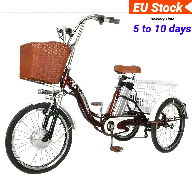 RUETERY Driewieler voor volwassenen, 26 inch, 6 versnellingen