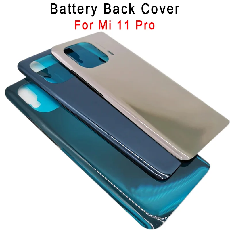 

Back Cover For Xiaomi Mi 11 Pro Battery Case Glass Rear Door Housing Replacement 11pro Battery Shell 6.81” + Adhesive Sticker