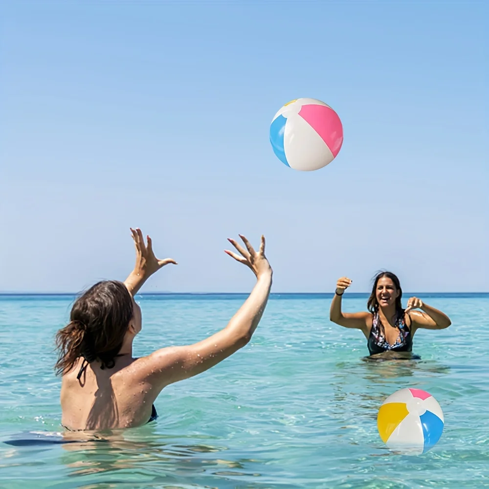10Pcs Inflatable Beach Balls 15.7inch 4-color Ball for Kids Swimming Pool Water Games Toys Summer Beach Party Balloon Ball