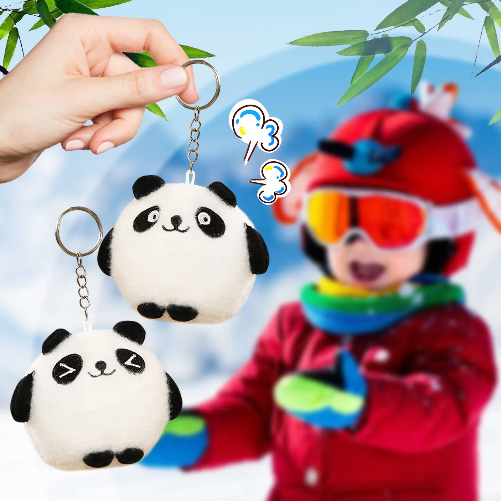 

Adorable Popular Kawaii Panda Keychain Tummy Plush Toy Mini Panda Doll Plush Toy Wear-resistant For Wedding брелок для ключей