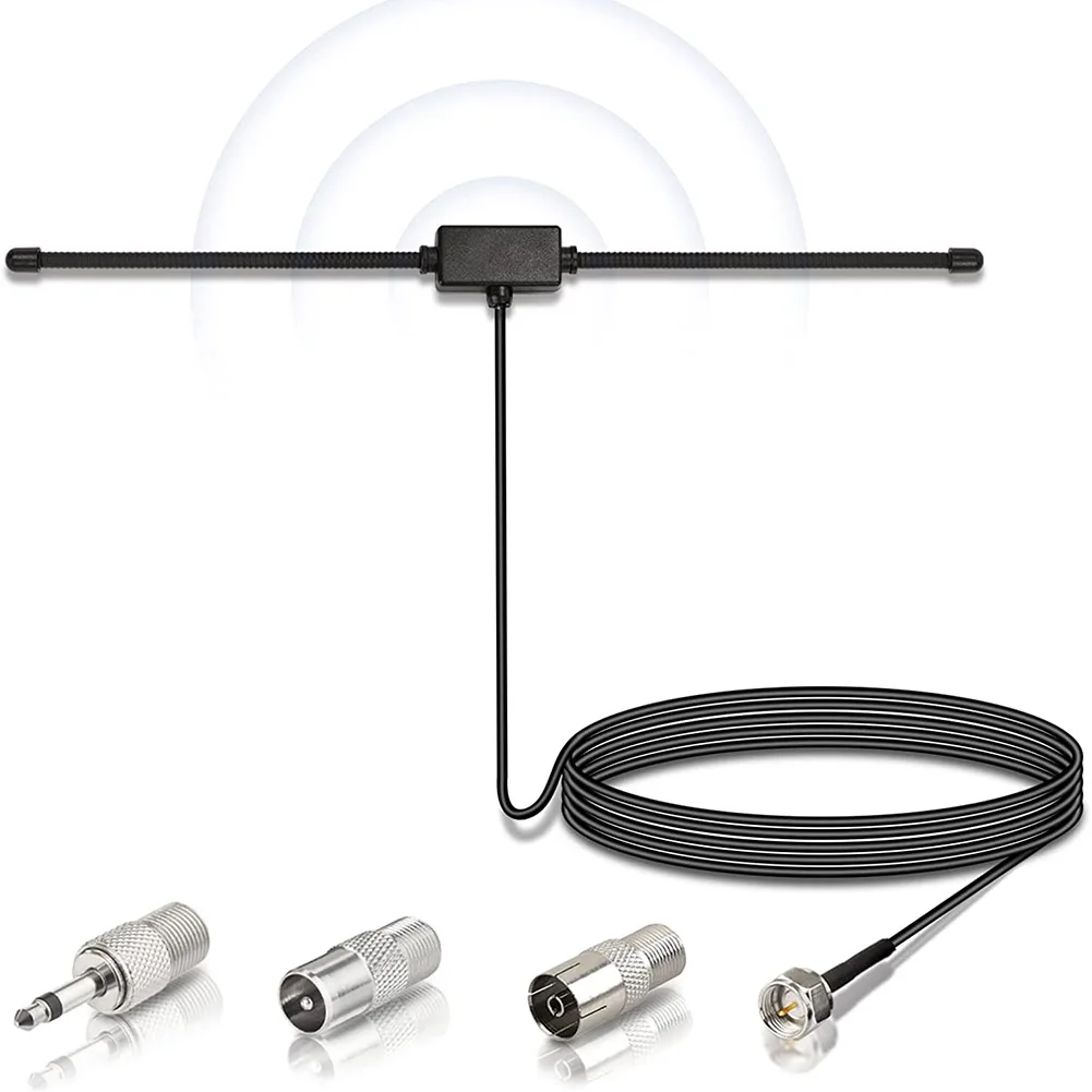 300cm DAB FM Radio Antenna FM Dipole Aerial Audio Plug Connector For