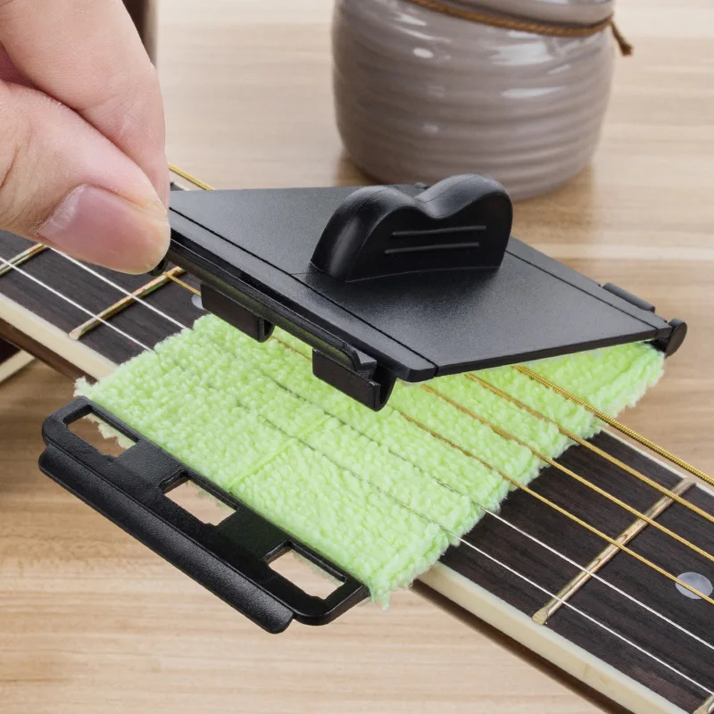 Acoustic Electric Guitar Bass Strings Cleaner Brush Board Scrubber Fingerboard Rub Cleaning Tool Maintenance Care Accessories guitar string cleaner,guitar repair tool,guitar accessories