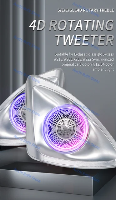 アンビエントライト連動 ハイエンド ロータリー 4Dツイーター 回転