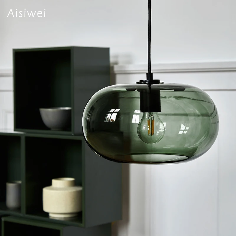 

Скандинавская Люстра для столовой, современный минималистичный столовый стол, кухонный бар, стеклянная прикроватная лампа для спальни