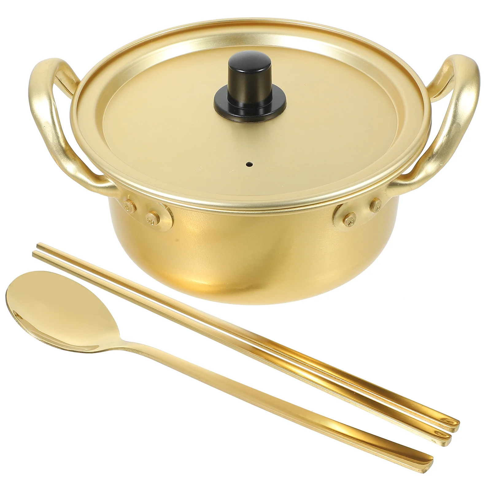 

Pot Korean Ramen Noodle Cooking Cooker Instant Hot Soup Aluminum Stock Lid Cookware Shabu Stew Stockpot Japanese Ramyun Pan