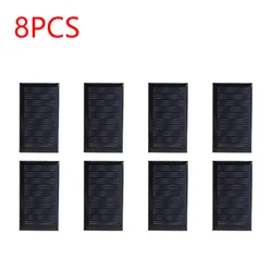 Solar Panel Miniature Charger: 5V 30mA Polycrystalline Silicon Battery Power Module for DIY Projects (1 - 20 Pack) (8 PCS)