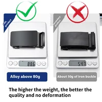 Мужские ремни с автоматической пряжкой, высококачественные коричневые/черные ремни из натуральной кожи с регулируемым ремнем с храповым механизмом для мужчин — изображение 4