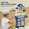 SucceBuy Kids Kitchen Toys Toddlers Play House Kitchenware Set 48 PCS Pretend Play Simulation Kitchen Children's Cooking Toys