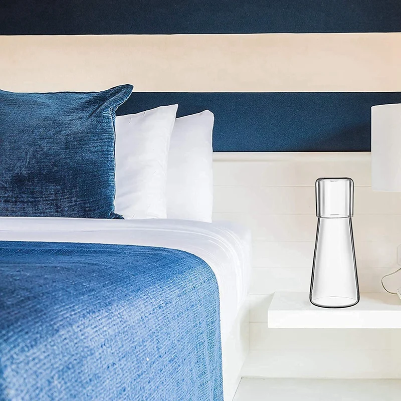 Ensemble De Carafe à Eau De Chevet Avec Gobelet Et Verre Pour