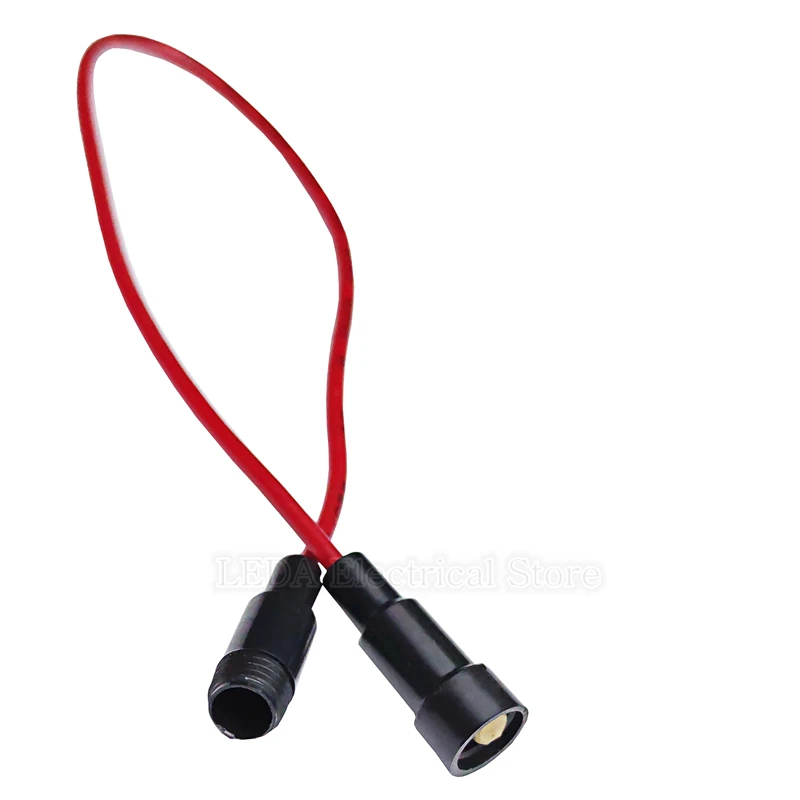 5X20mm Glass Tube Fuse Holder Screw Type Quick Blow 5*20MM Fuse With 22 AWG Wire 250V 5Pcs