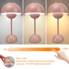 LED Exquisite Flower Bud Desk Lamp - Cordless Touch Bedside Lamp with Mushroom Design,Rechargeable Battery Operation Lighting 4