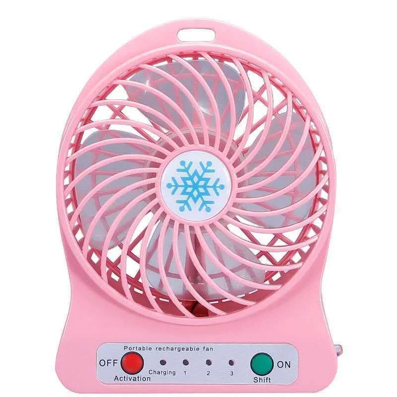 Mini Portable Handheld Fan Rechargeable USB with LED Light Desktop Air Cooler Outdoor Office Small Fan 1200mah Battery mini fan