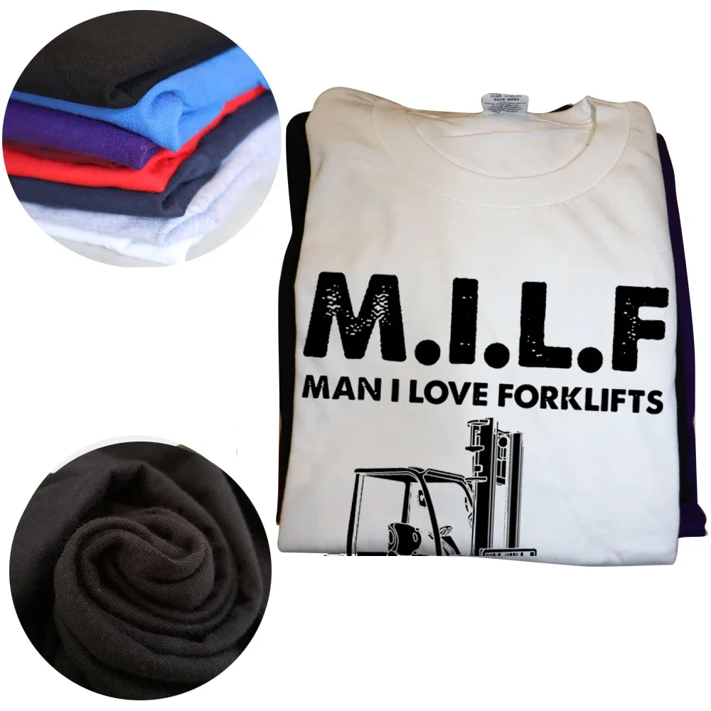 참신한 멋진 Milf Man I Love 지게차 드라이버 티셔츠 그래픽 스트리트 웨어 반팔 생일 선물 여름 스타일 티셔츠