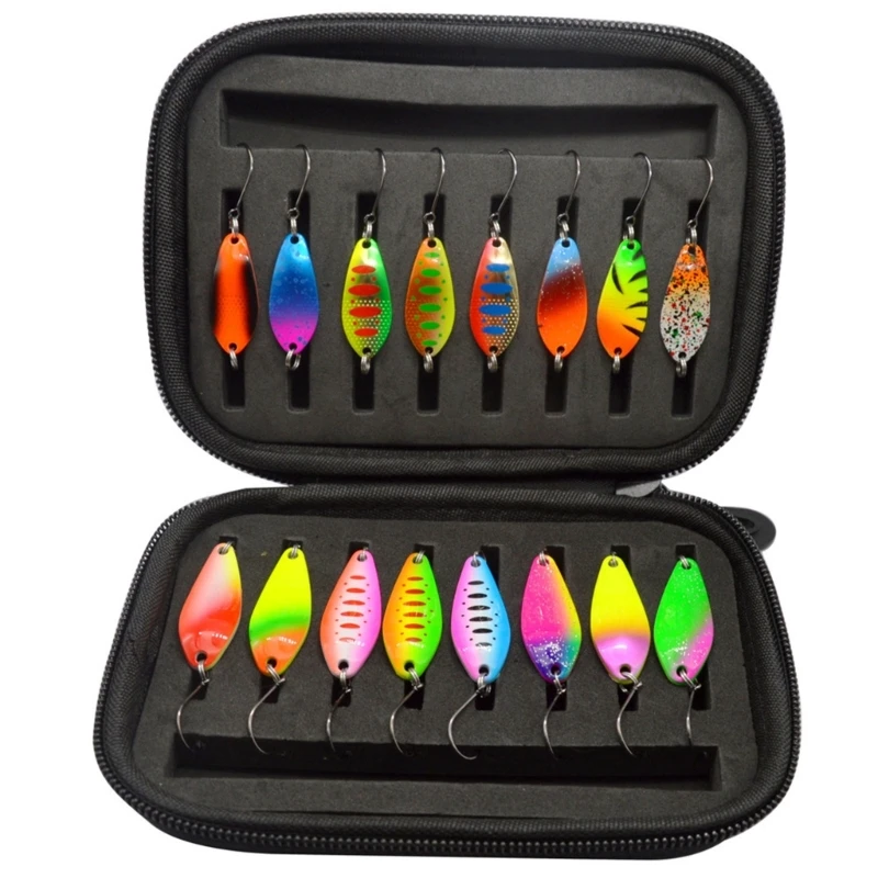 16Pcs Spinner Bait Set Metal Fishing Lures 3