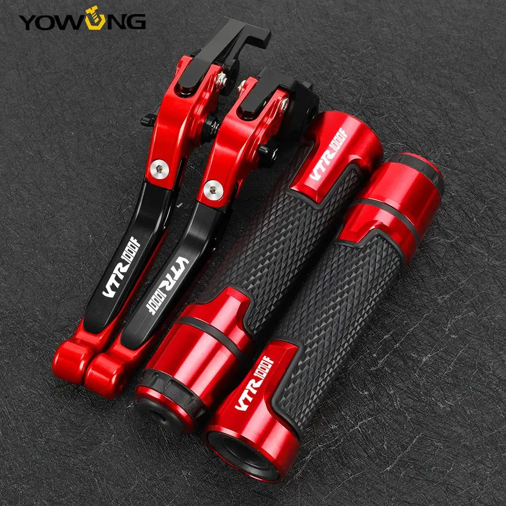 

FOR HONDA VTR1000F VTR 1000F 1998-2005 Motorcycle Accessories Aluminum Folding Brake Clutch Levers Handlebar Handle Grips Ends