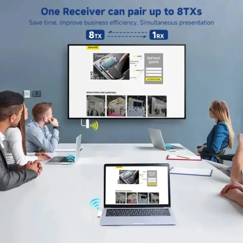 5.8G 1080P 50M Wireless HDMI-Compatible Video Audio Transmitter Receiver Extender Adapter Dongle For TV Monitor Projector PC